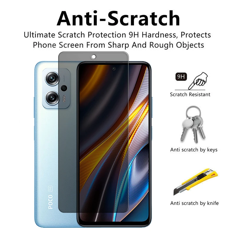 POCO X4 GT Protector Vidrio Templado 6,6 pulgadas con Privacidad - imagen 4