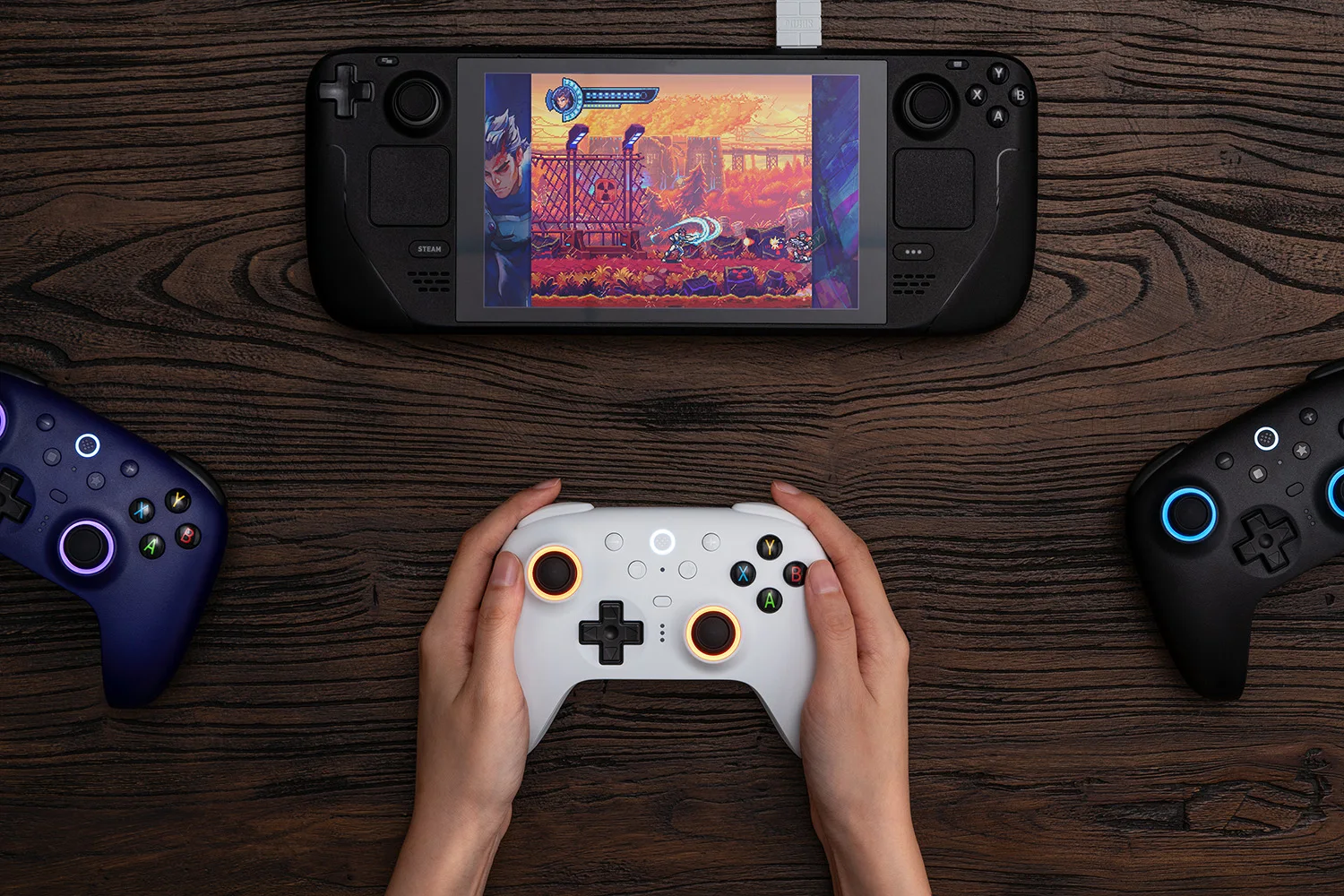 8BitDo Ultimate - Mando inalámbrico 2.4G con base de carga para PC Steam Android - imagen 3