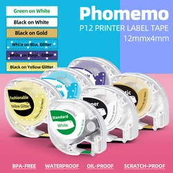Cinta de etiquetas impermeable Dymo LT-100H y Phomemo P12 Pro