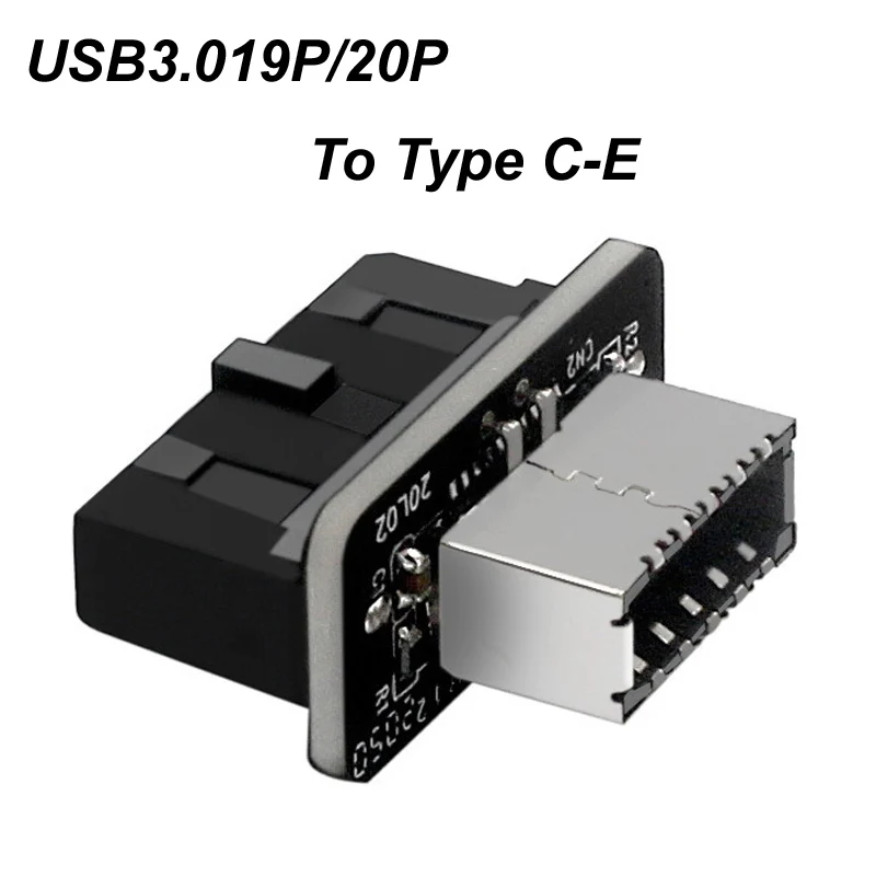 Adapter USB frontal negro