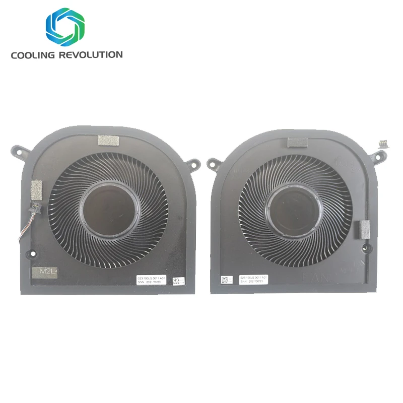 Ventilador de refrigeración GPU vista frontal con cableado de 4 pines