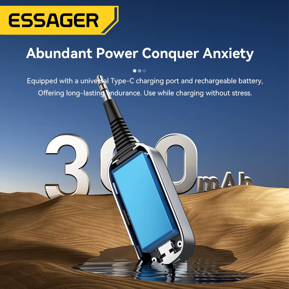 Essager Adaptador Bluetooth 5.1 Receptor Transmisor 3.5mm 2 en 1 - imagen 5