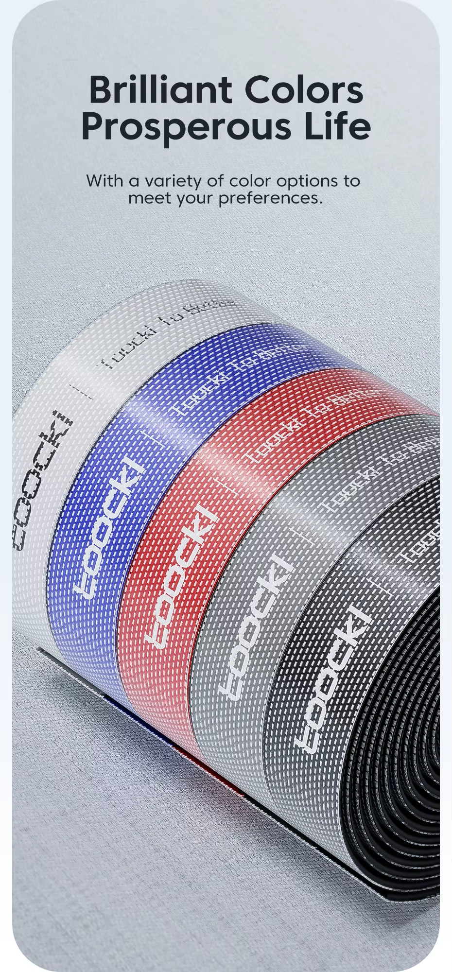 Alt: Organizador de cables Toocki detalle material velcro