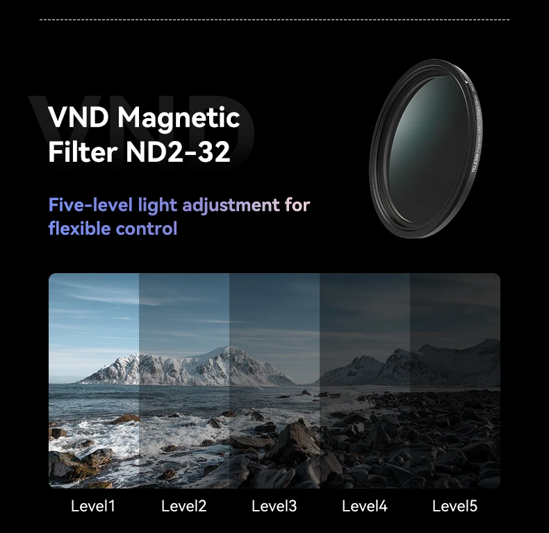 Filtro VND con ajuste de cinco niveles