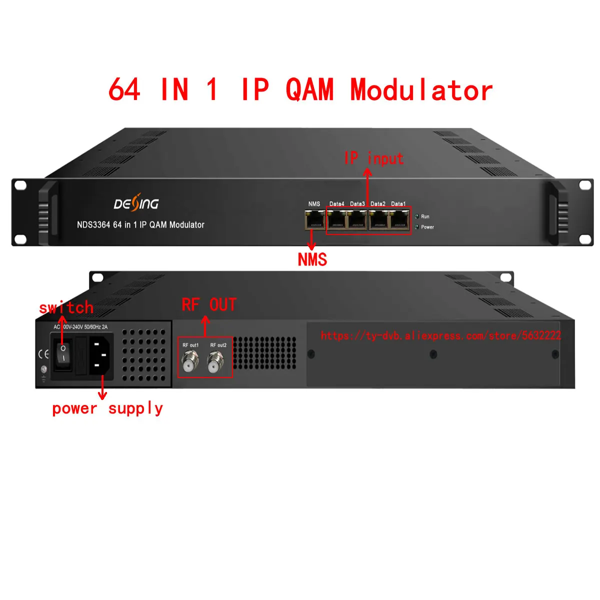 Equipo y formato para rack o instalación de cabecera