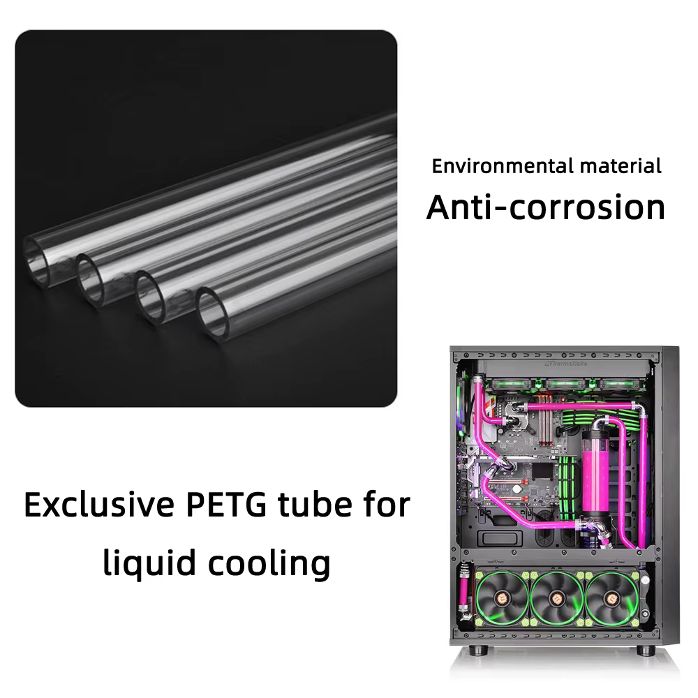Tubo PETG transparente para refrigerador de agua