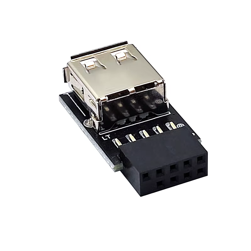 Adaptador USB 2.0 9 pines visto de frente