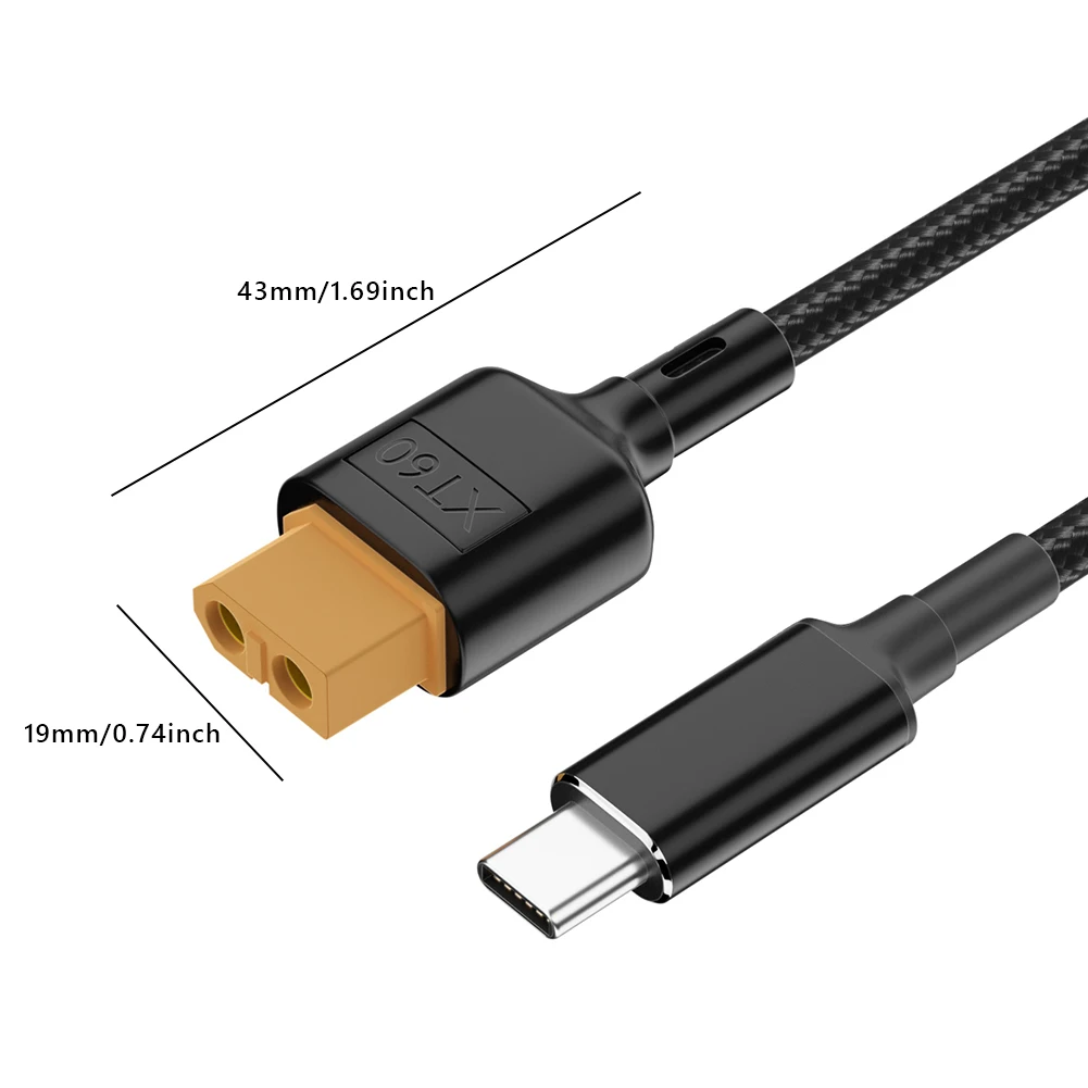 Adaptador USB-C a XT60 ToolkitRC SC100 para Carga - imagen 2