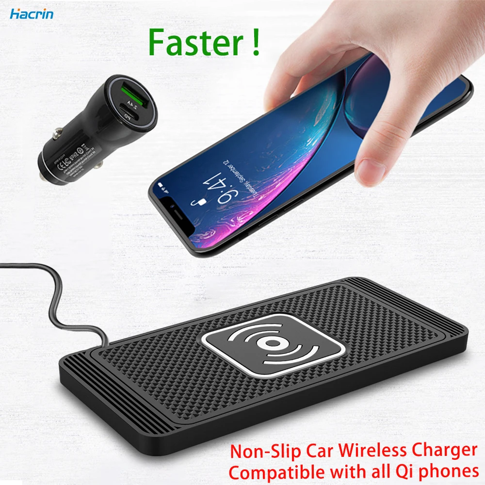 Cargador inalámbrico de coche para iPhone, Galaxy, Xiaomi y Huawei - imagen 4