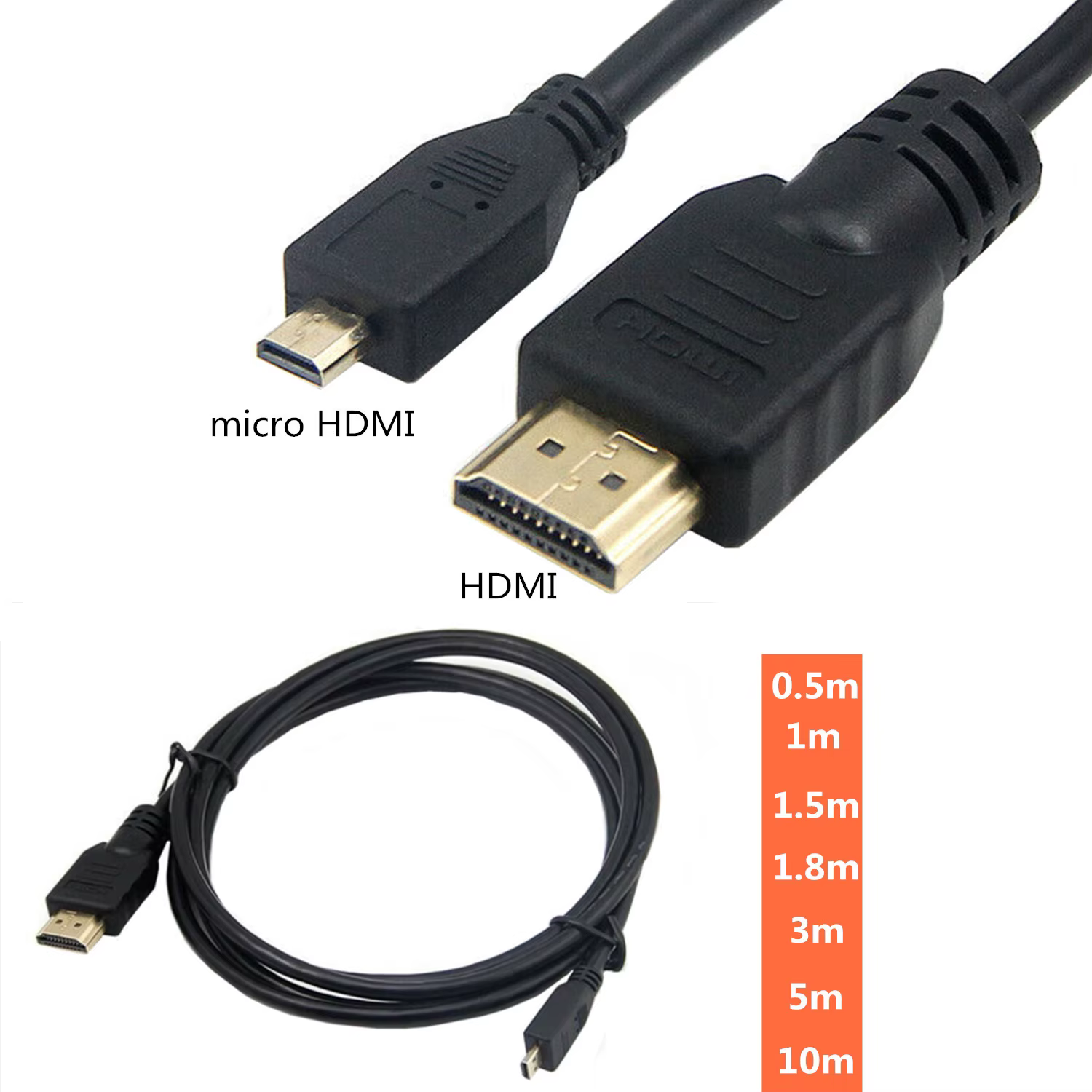 Cable Micro HDMI Macho-Macho para Móvil y Tablet - imagen 3