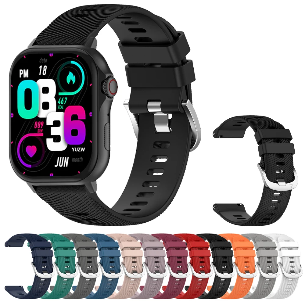 Correa de silicona negra para smartwatch COLMI