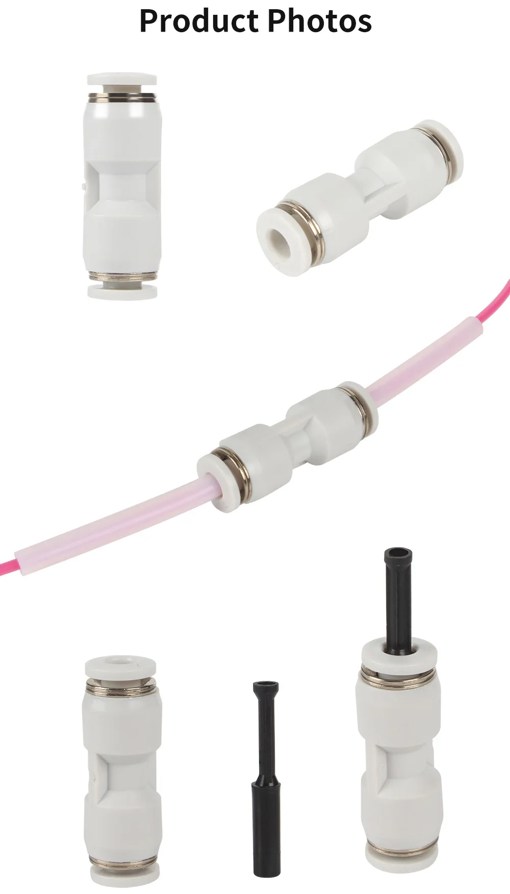 Detalle de instalación del conector PTFE