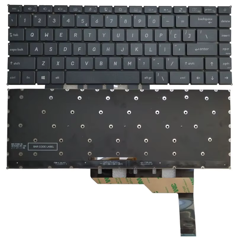 Teclado retroiluminado para MSI Modern 15 vista frontal
