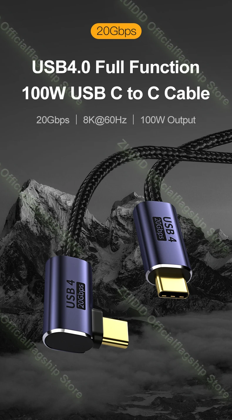 Cable USB4.0 de alta velocidad para Macbook Pro