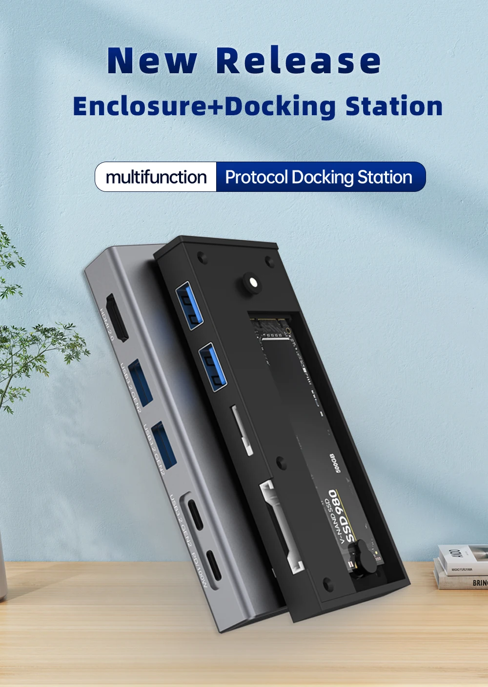 Conjunto de escritorio con docking