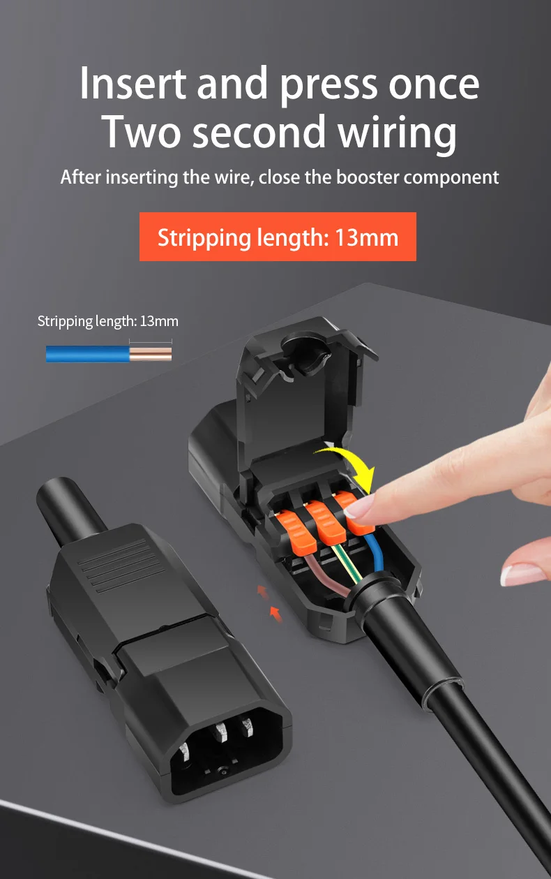 Sistema de cableado push-in detalle