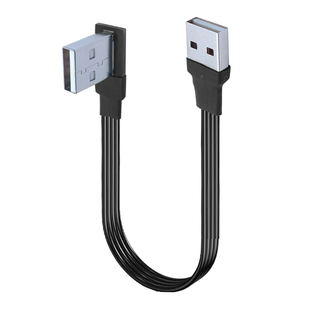 Cable Extensión USB 2.0 Macho-Hembra 90° Negro - imagen 2