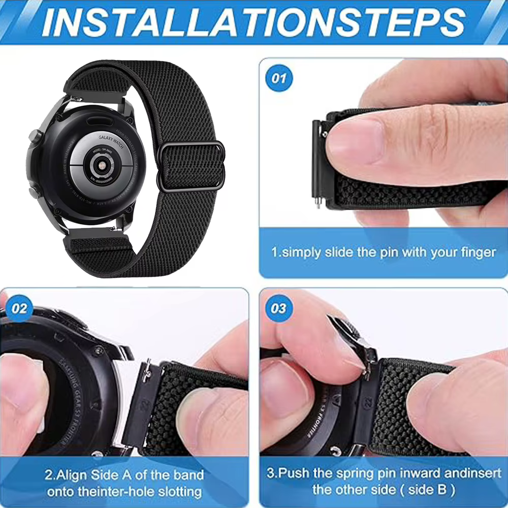 Correa Nailon Elástica 20mm para Amazfit GTS/GTR