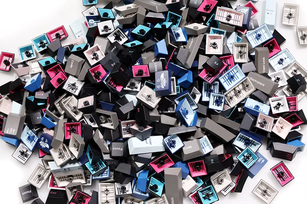 Detalle funda con keycaps
