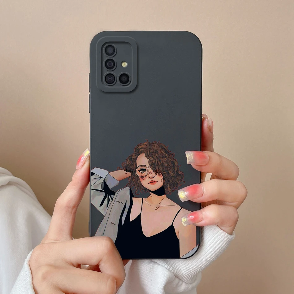 Funda de silicona líquida azul brillo para Samsung Galaxy