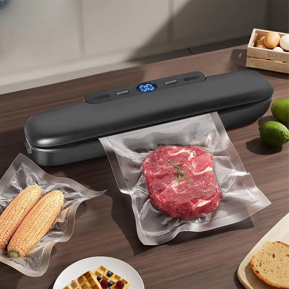 Máquina selladora al vacío portátil automática para cocina, ahorro de alimentos, embalaje de sellado de plástico eléctrico para el hogar, para coche, exterior, RV