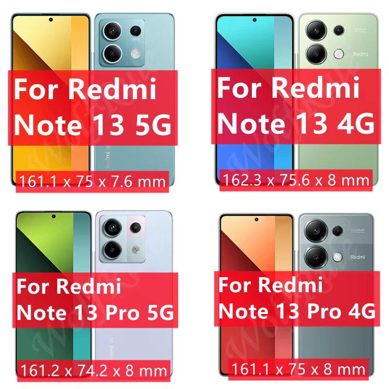 Vidrio templado con bordes 2.5D para Redmi Note 13 4G