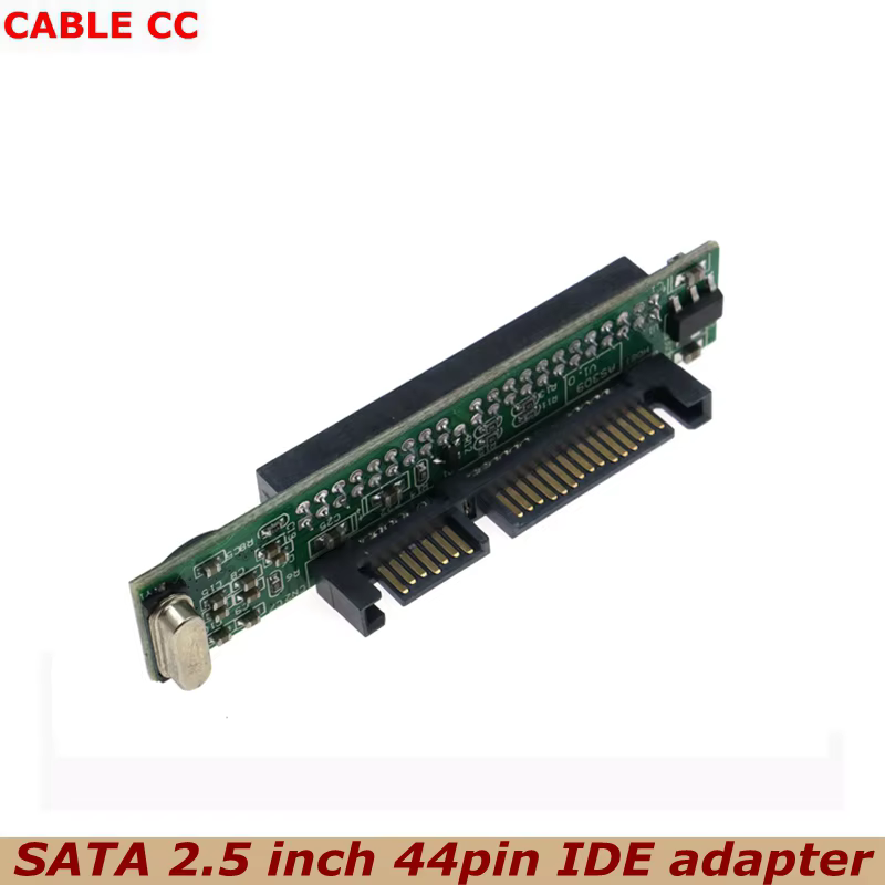 Vista frontal del adaptador IDE a SATA de 44 pines