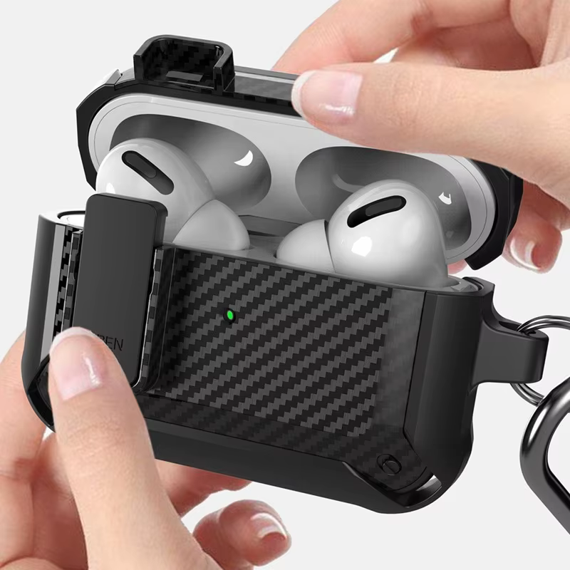Funda de lujo TPU PC para AirPods Pro con diseño transparente