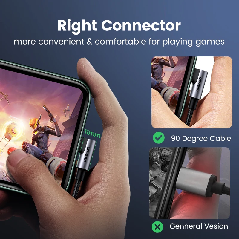 UGREEN Cable USB-C Lightning MFi Carga Rápida - iPhone 14/13, iPad - imagen 2