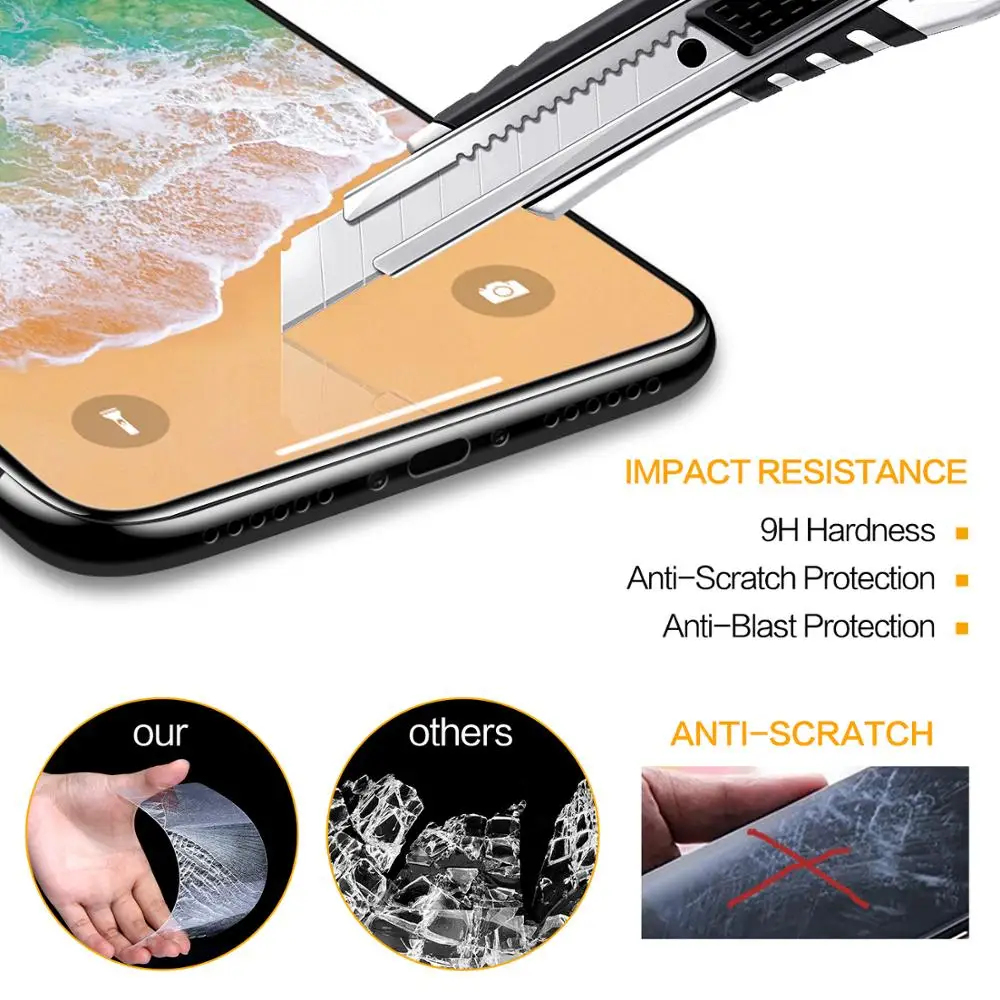 Protector Pantalla Vidrio Templado 9H iPhone 11 13 Pro Max