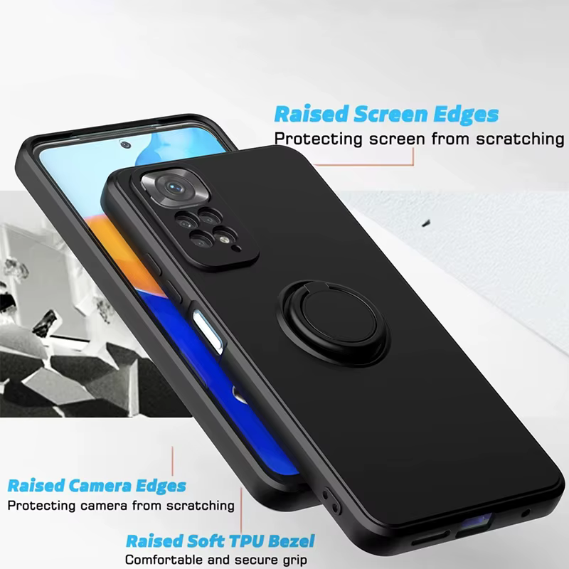 Funda Silicona Líquida Redmi Note 12 Pro – Soporte Anillo Antigolpes - imagen 4