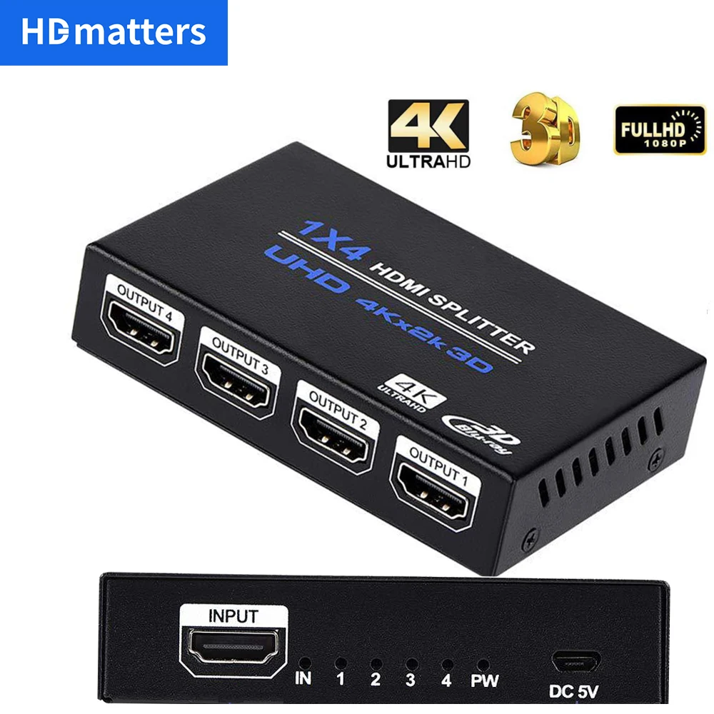 Divisor HDMI 4K 1x4/1x2 - Salidas Duales, HDCP 1.4, 30Hz - imagen 2