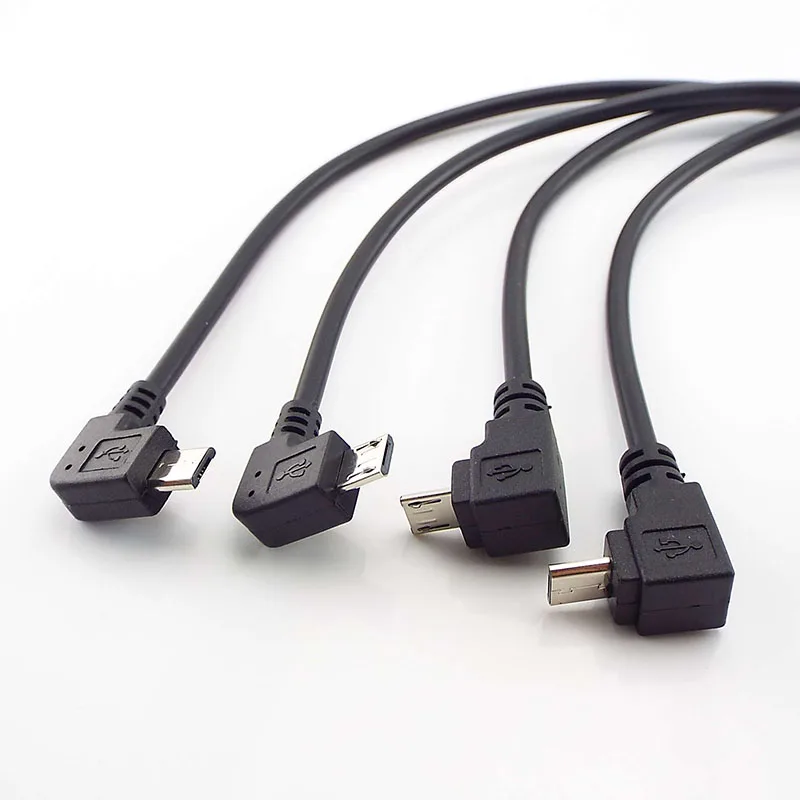 Adaptador USB-A a Micro-B Macho en ángulo - para tablets y móviles