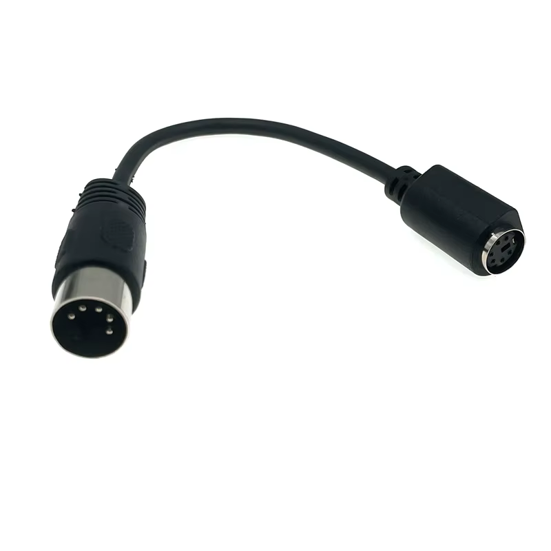 Vista lateral del cable con conectores