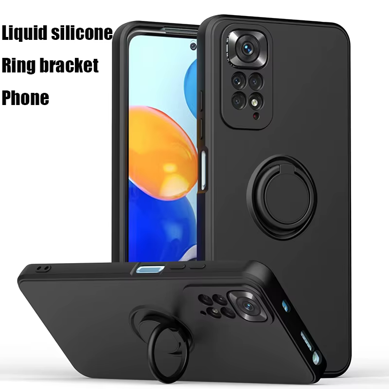 Funda Silicona Líquida Redmi Note 12 Pro – Soporte Anillo Antigolpes