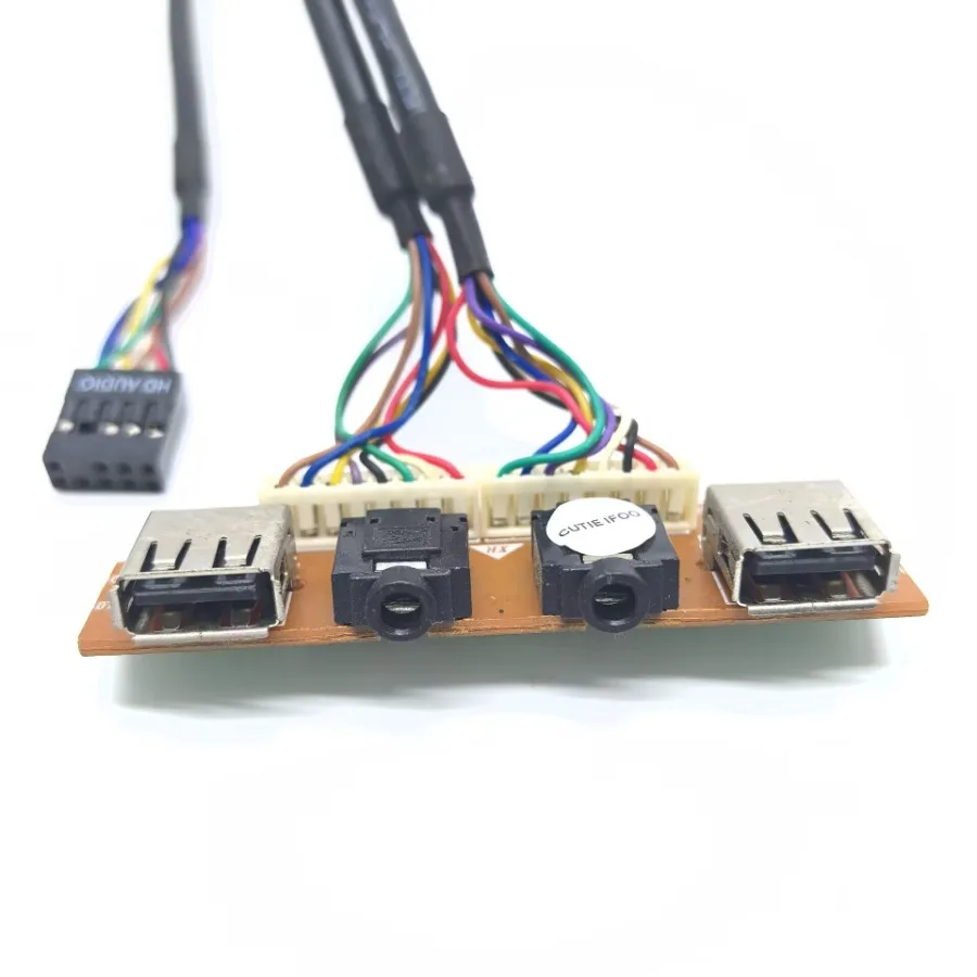 Panel frontal USB 2.0 y audio HD