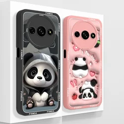 Funda Panda Redmi A3 4G - Silicona líquida, cobertura total antigolpes