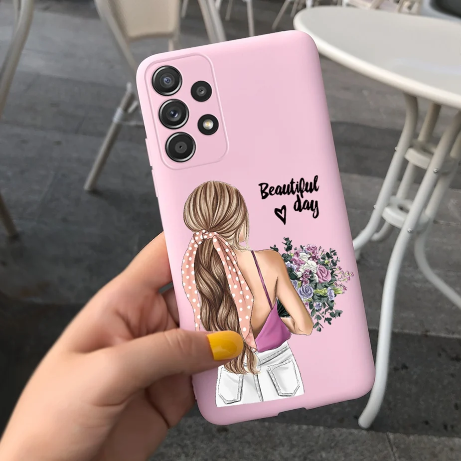 Carcasa trasera para Samsung A13 con detalle de mariposa
