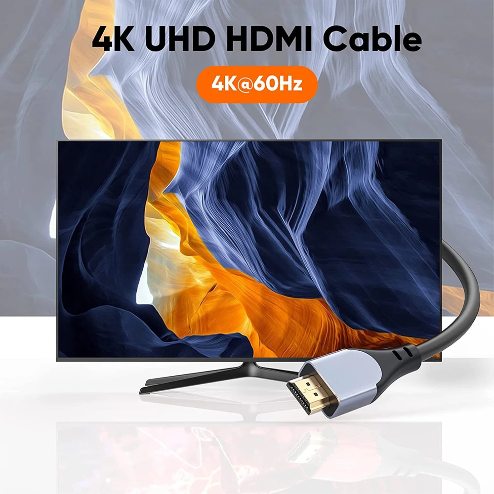 Cable HDMI 2.1 instalado detrás de un televisor de pared