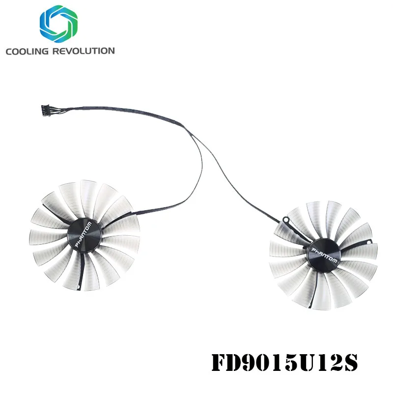 Ventilador FD9015U12S mostrando el conector 4PIN y cableado
