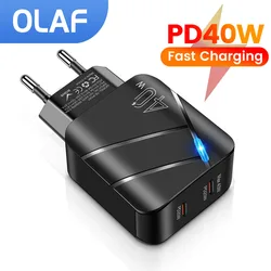Cargador USB-C PD 40 W Doble Puerto de Carga Rápida