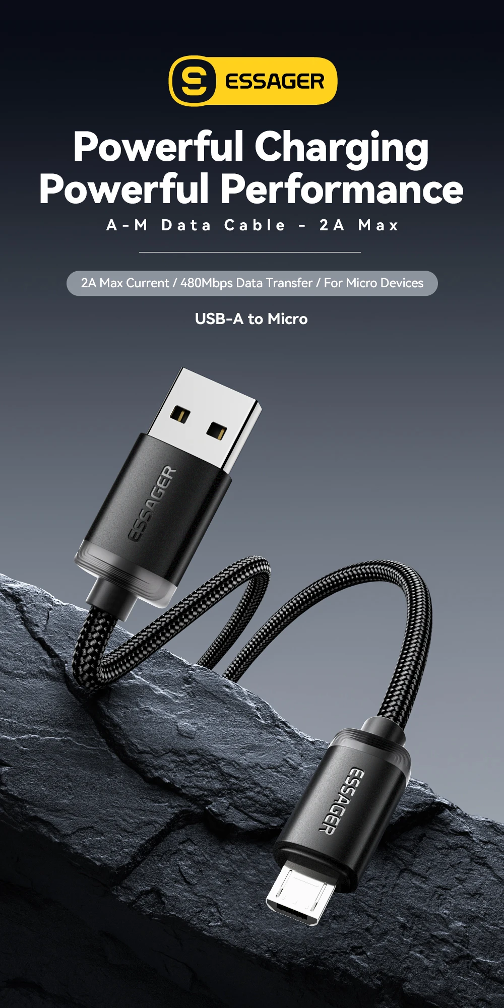 Cable Micro USB de 3 metros