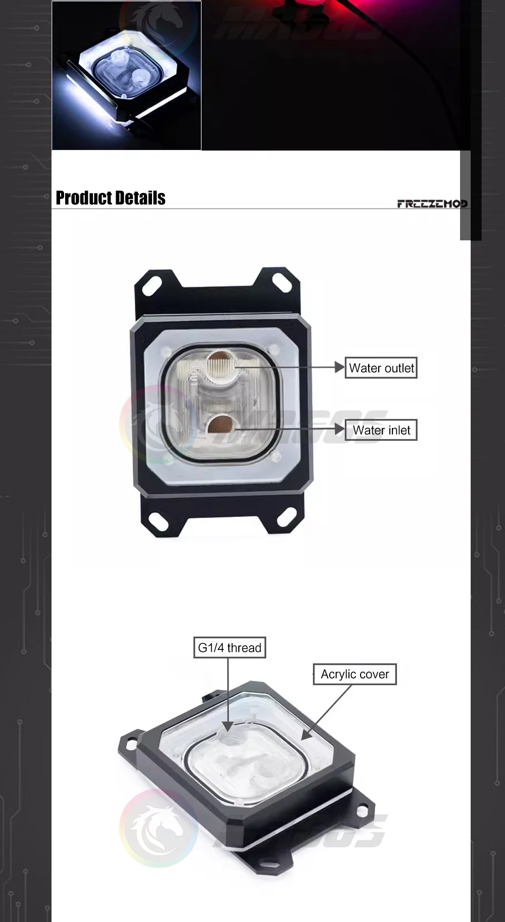 Compatibilidad AMD del bloque de agua
