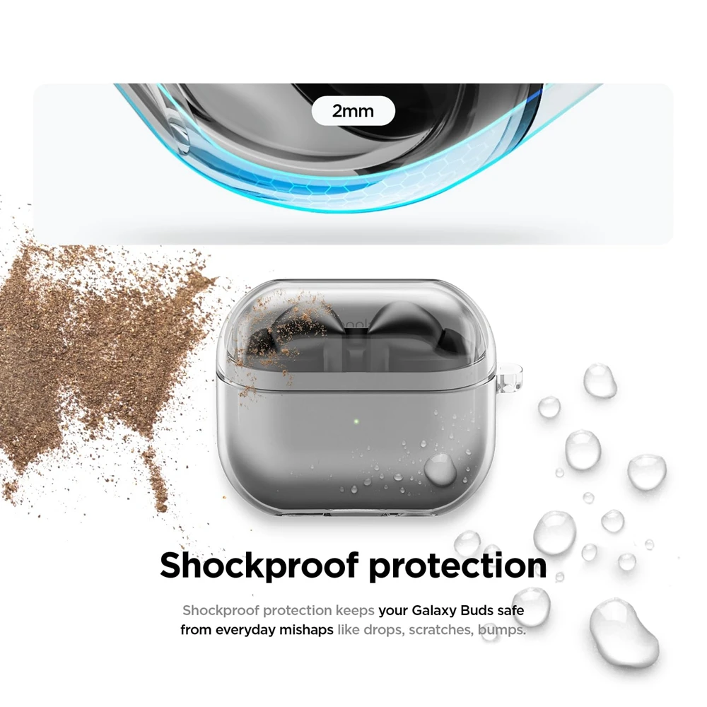 Samsung Galaxy Buds3 Pro y Buds3 – Funda Transparente con Mosqueton - imagen 3