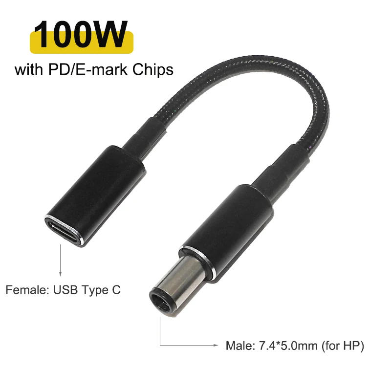 Cable USB-C 100W Carga Rápida HP - Compatible Probook - imagen 4