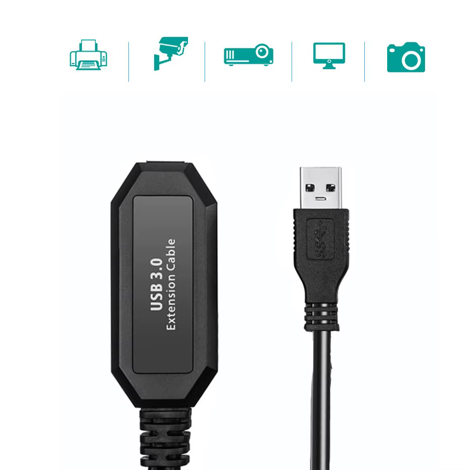 Cable de extensión activo USB 3.0 visto lateralmente