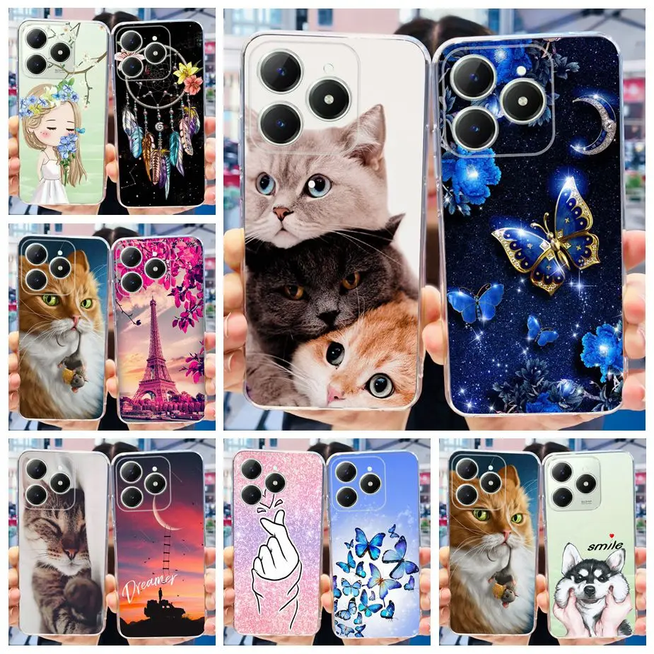 Funda Realme C63 Silicona – Diseño Floral Antigolpes