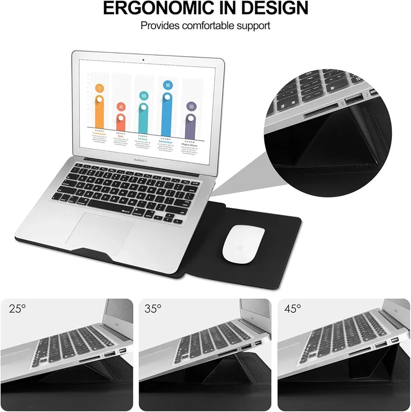 Funda Cuero MacBook Air y Pro 13-16" con Soporte Ajustable - imagen 3