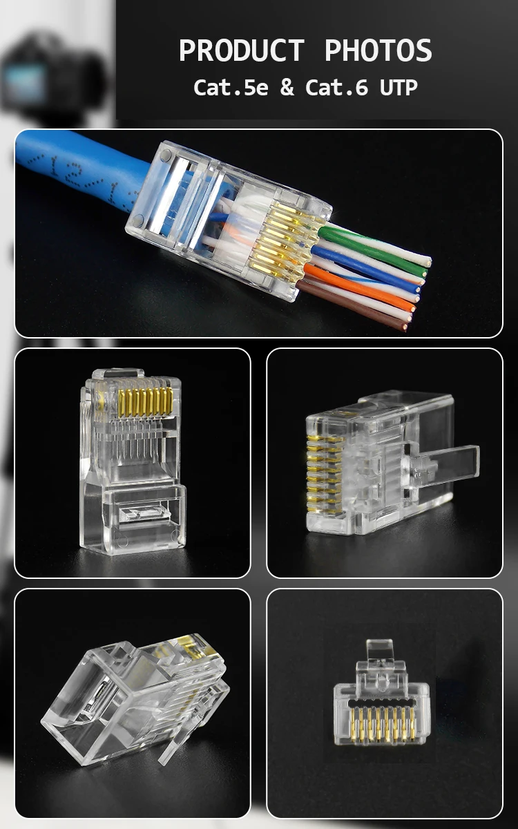 Conectores RJ45 Linkwylan empaquetados