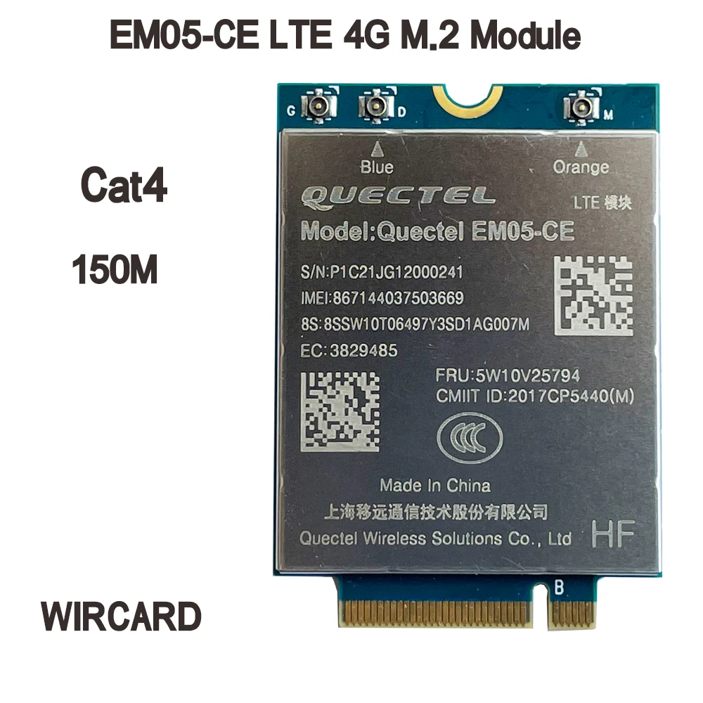 Módulo EM05-CE LTE 4G vista frontal